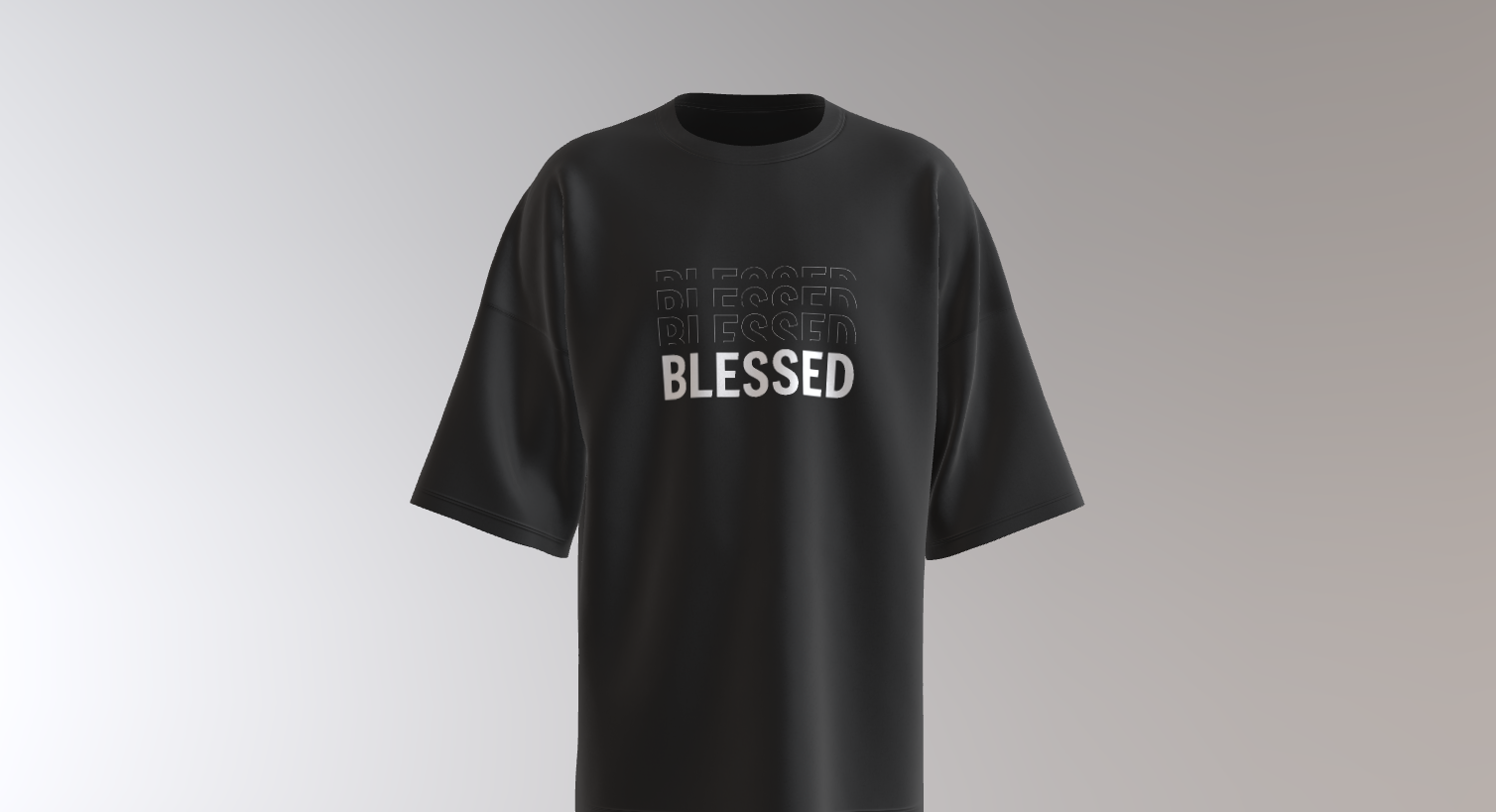 Oversized Blessed Graphic Tee - Oversized