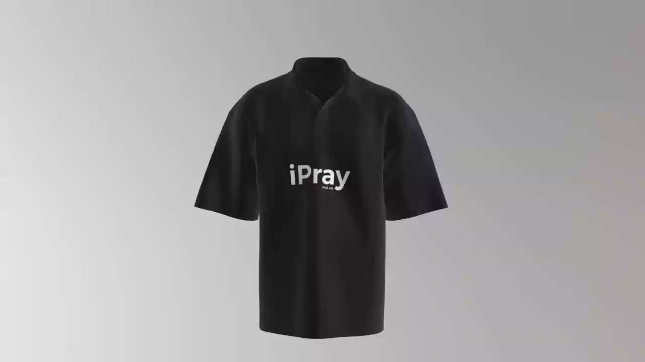 Load video: iPray Black Polo